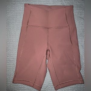 Gorgeous Blush Lululemon Ribbed Biker Shorts